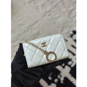 샤넬 클래식 페이던트 CC로고 키링 지퍼 카드지갑