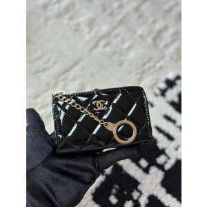 샤넬 클래식 페이던트 CC로고 키링 지퍼 카드지갑