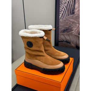 에르메스 조니 앵클 부츠 시어링 양털