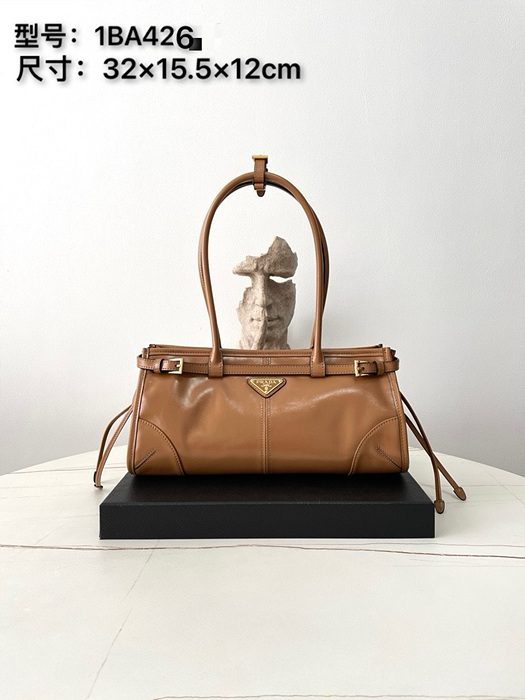 프라다 미디엄 가죽 핸드백 1BA426