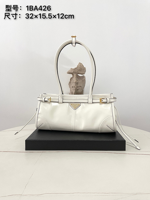 프라다 미디엄 가죽 핸드백 1BA426