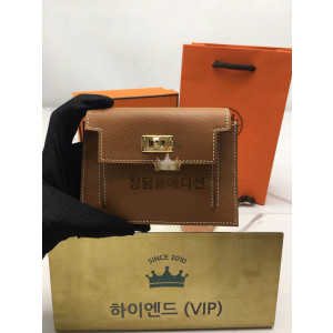 에르메스 켈리 포켓 카드지갑 (컬러 골드) (금장)