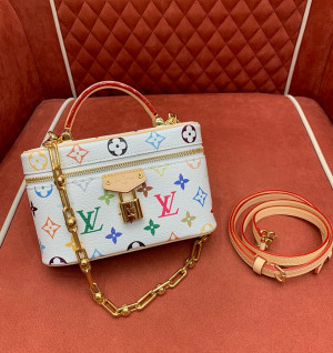 루이비통 무라카미 콜라보 베니티 체인 파우치 M13662