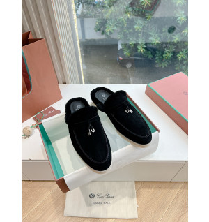 로로피아나 썸머워크 뮬 퍼 블로퍼 은장