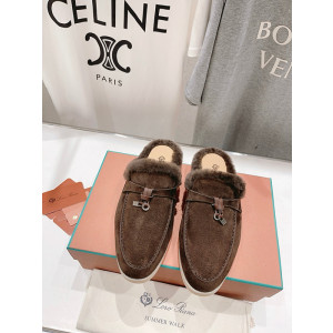 로로피아나 썸머워크 뮬 퍼 블로퍼 은장