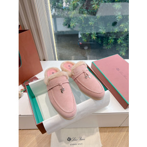 로로피아나 썸머워크 뮬 퍼 블로퍼 은장