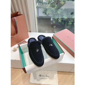 로로피아나 썸머워크 뮬 퍼 블로퍼 은장