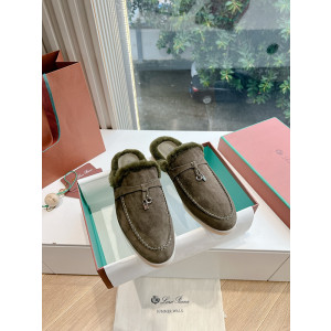 로로피아나 썸머워크 뮬 퍼 블로퍼 은장