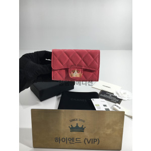 샤넬 클래식 캐비어스킨 카드지갑