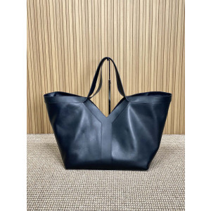 생로랑 Y 카바스 레더 토트 숄더백