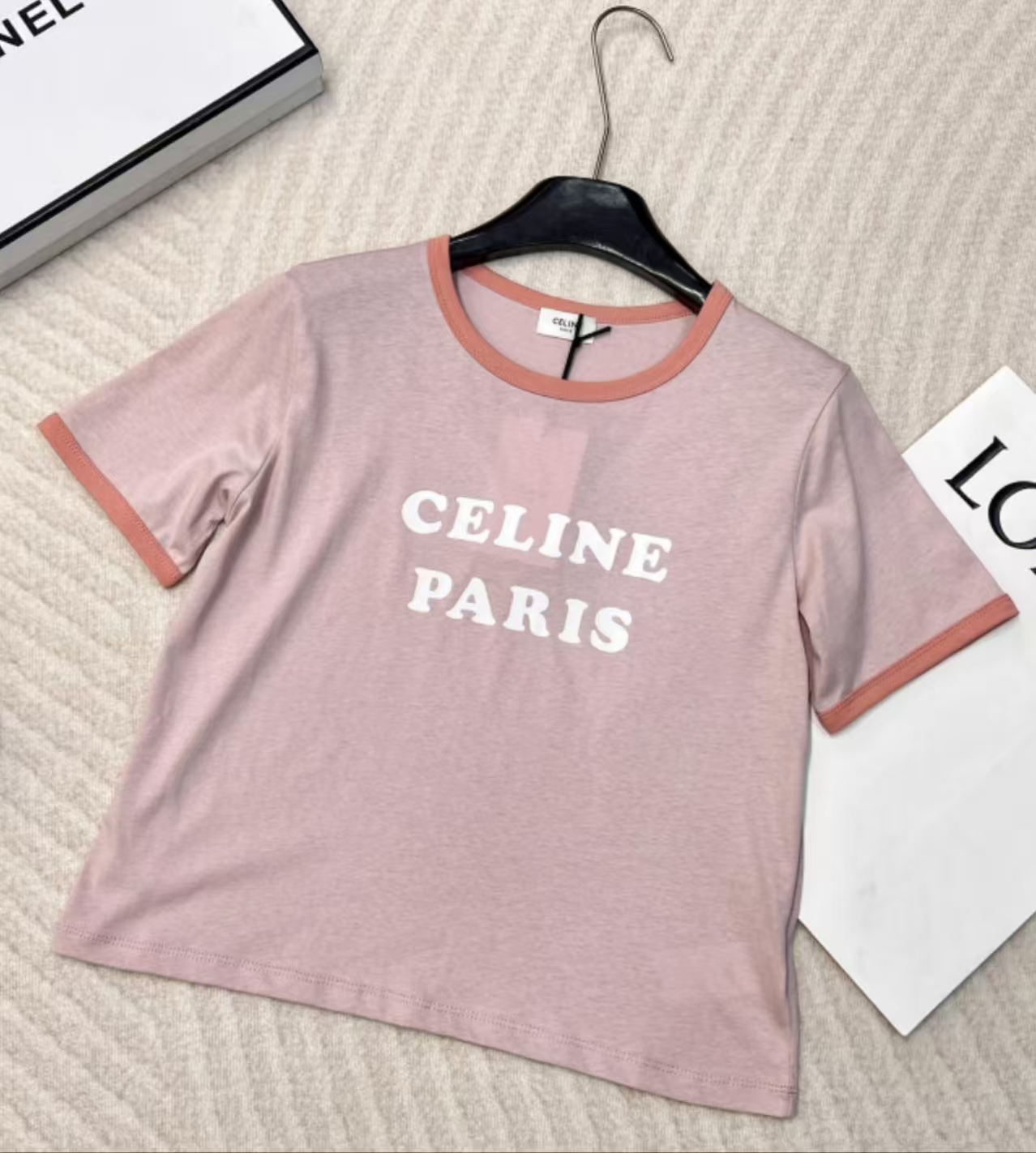 셀린느 파리 로고 프린트 반팔티