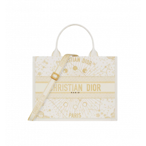 디올 라떼 자수 & 골드 톤 ASTRAL 모티브 북토백 미디움 