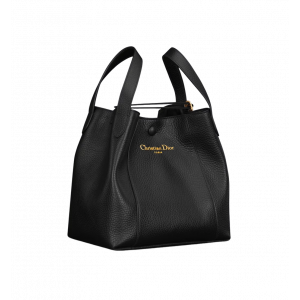 디올 SIGNATURE 미디엄 버킷백 블랙 그레인 카프스킨