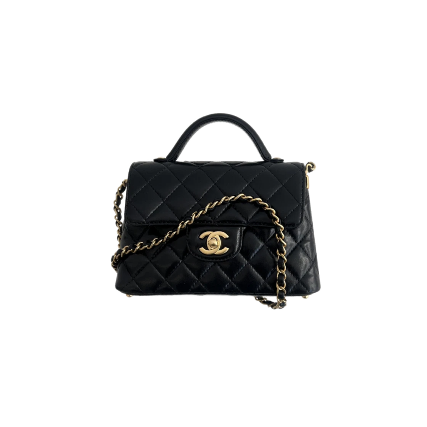 샤넬 탑 핸들 골드 메탈 플랩백 스몰 AS5355