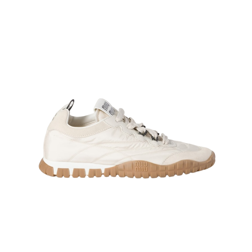 미우미우 타이어 스웨이드 스니커즈 (컬러 아이보리)