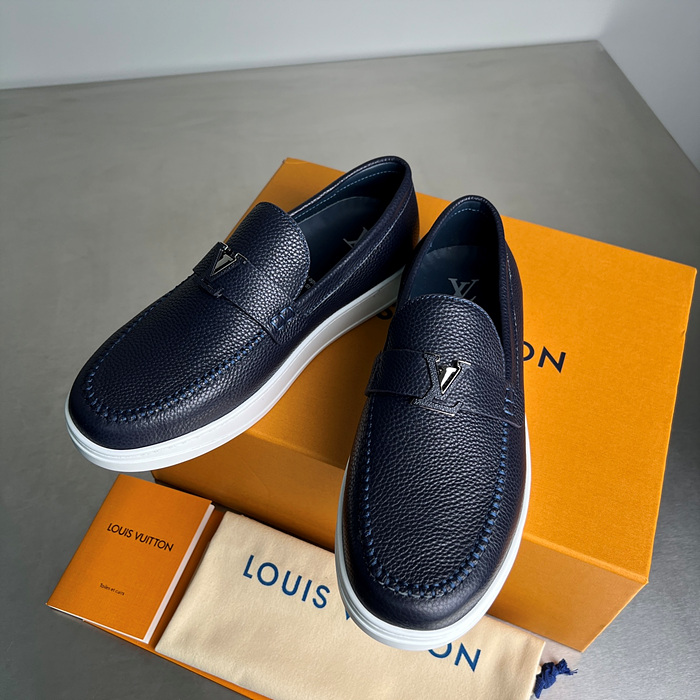 루이비통 레더 슬립온 로퍼 (남성용) (컬러 네이비)