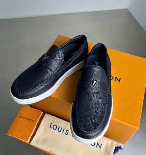 루이비통 레더 슬립온 로퍼 (남성용) (컬러 네이비)