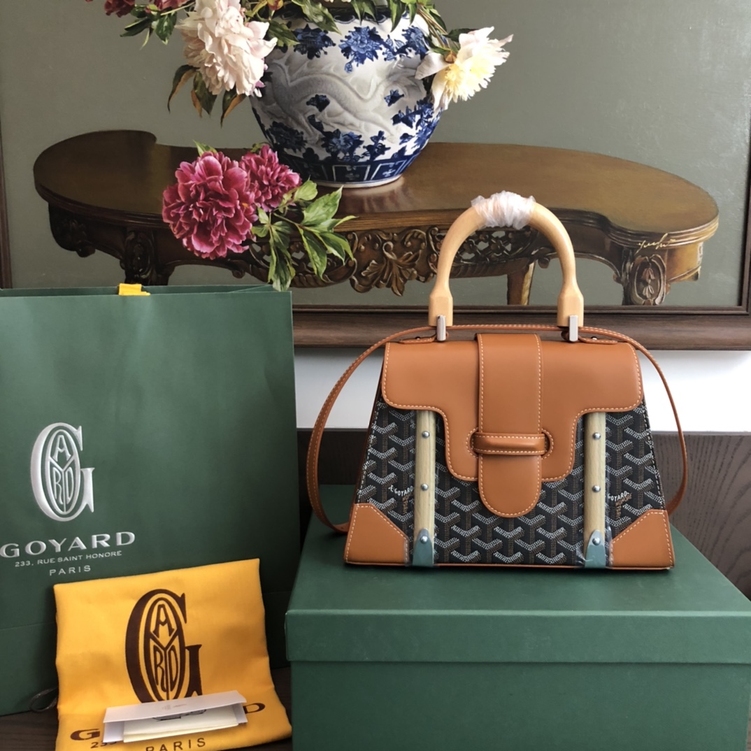 고야드 사이공 숄더백 28cm (컬러 블랙탄(브라운))