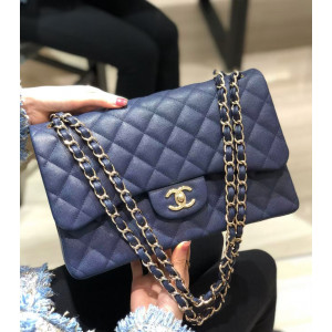 샤넬 클래식 캐비어 플랩백 라지 샴페인골드