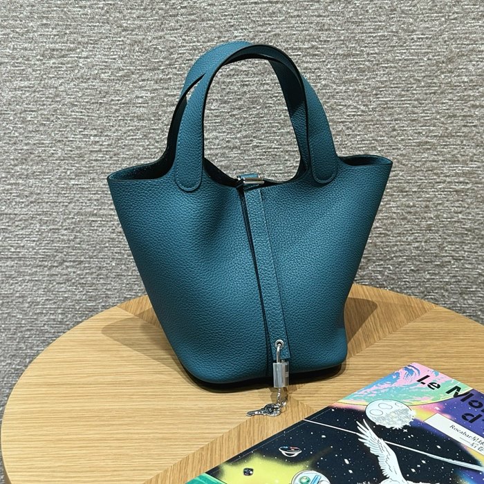 에르메스 피코탄18 올수공 (금장/은장) (컬러 블루 이즈미르)