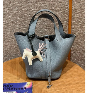 에르메스 피코탄18 올수공 (금장/은장) (컬러 블루 린)