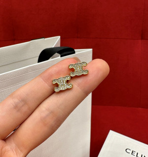 셀린느 트리오페 라인스톤 귀걸이