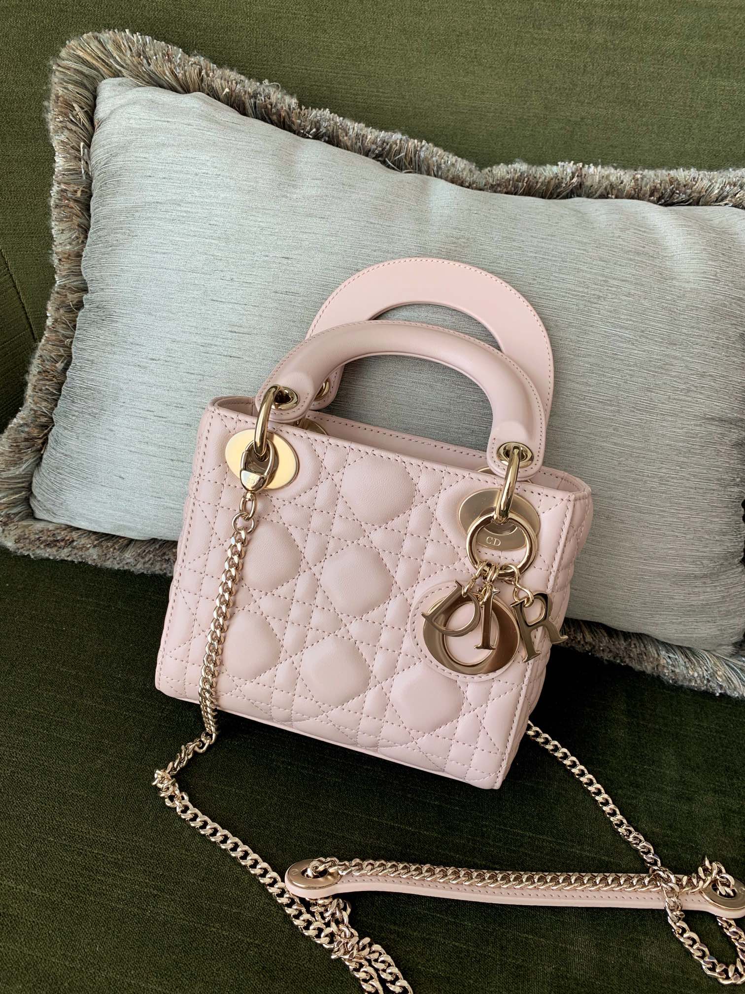 디올 레이디백 미니 (램스킨)