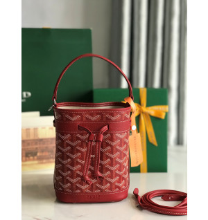 고야드 쁘띠플로 미니 버킷백 (컬러 레드)