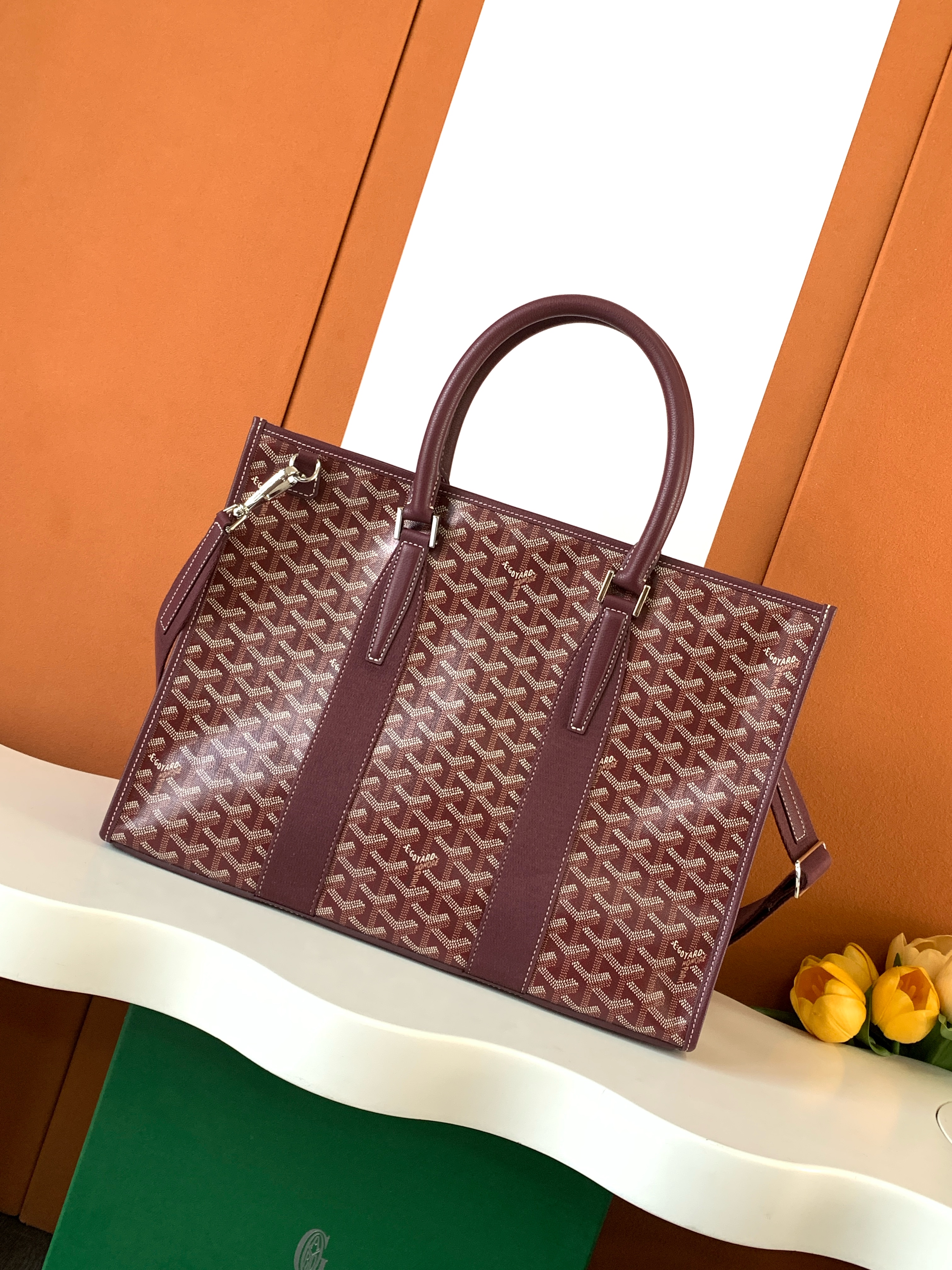 고야드 모르방 도큐멘트 케이스 서류가방 (컬러 버건디)