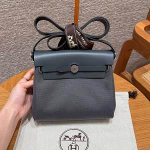 에르메스 미니 에르백 올수공 (컬러 아르두아즈) (은장)