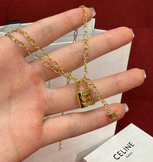 셀린느 트리오페 락 목걸이