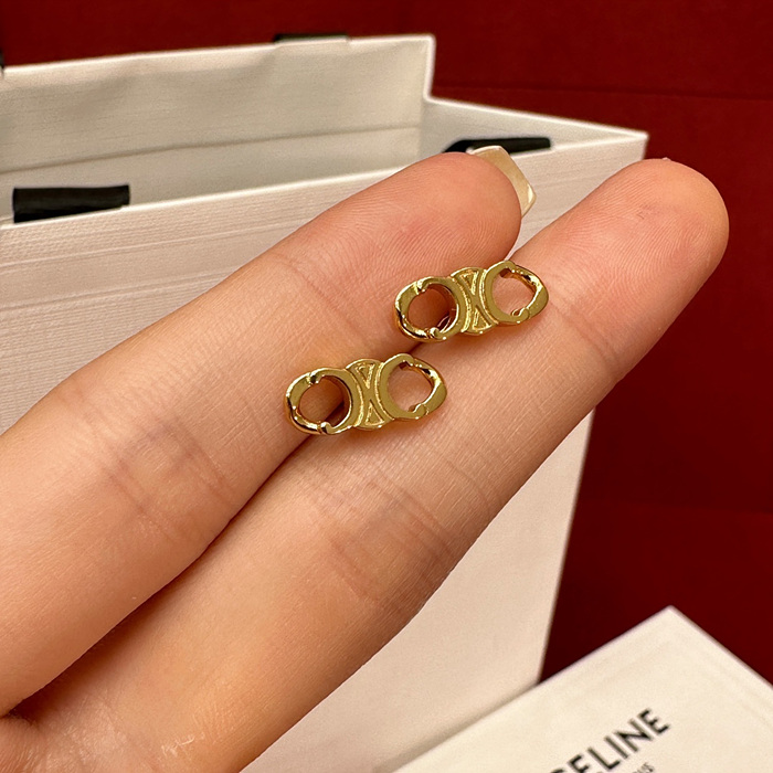 셀린느 트리오페 체인 스터드 귀걸이