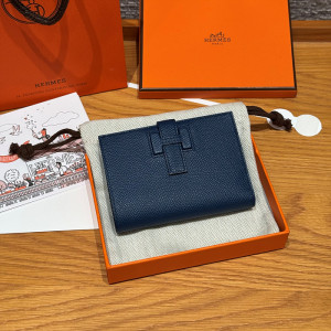 에르메스 뉴 H 파상 앱송 반지갑 올수공 (컬러 딥 블루)