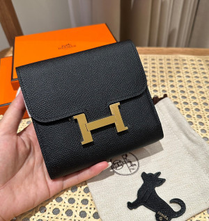 에르메스 콘스탄스 컴팩트 반지갑 올수공 (컬러 누아(블랙))