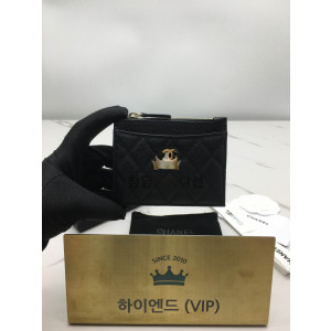 샤넬 클래식 캐비어 지퍼 카드홀더 (컬러 블랙)