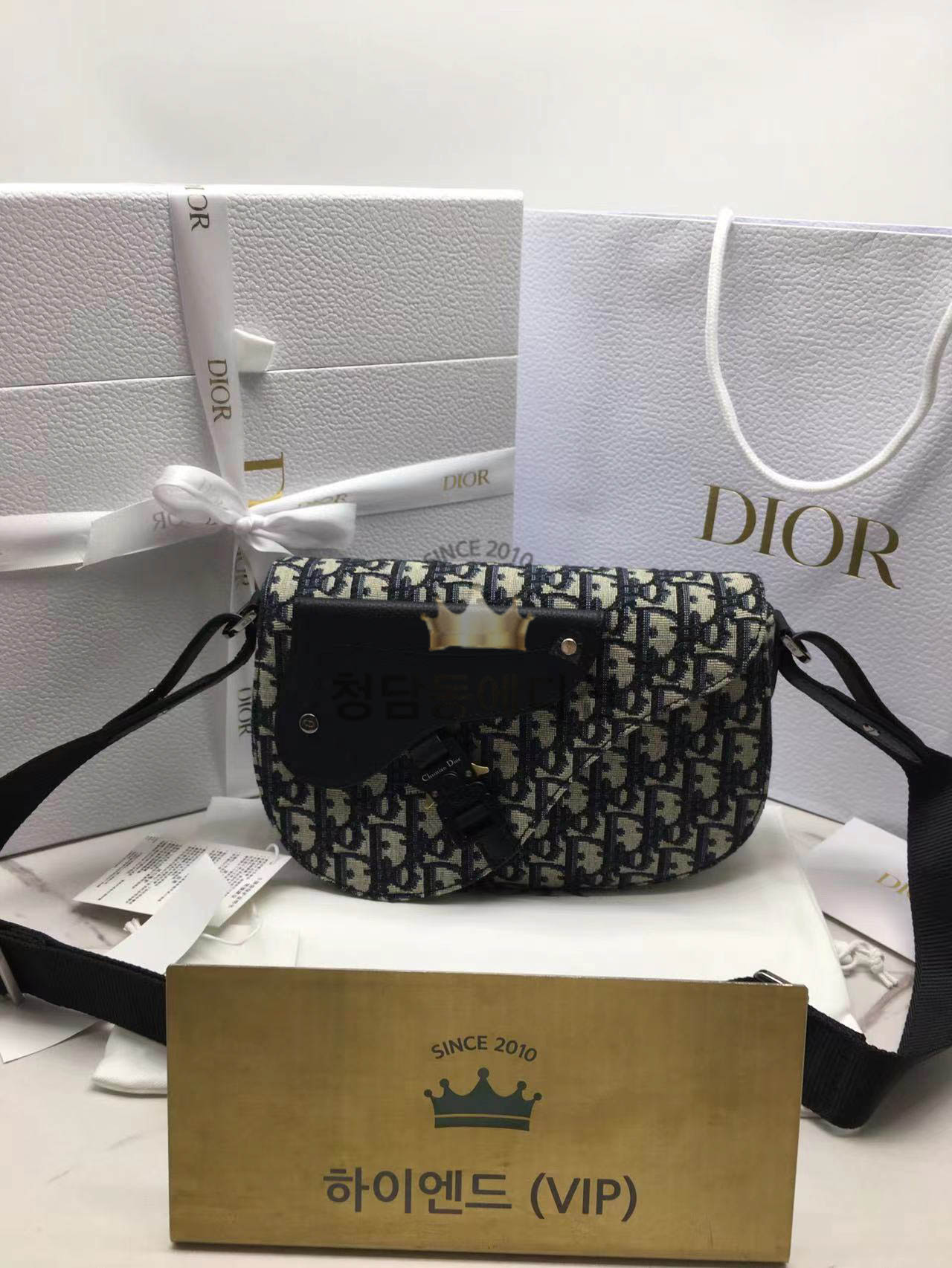디올 새들 메신저백