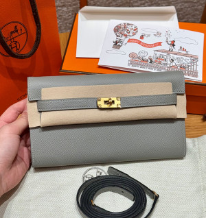 에르메스 켈리 투 고 미니백 앱송 (컬러 그리 무엣 금장)