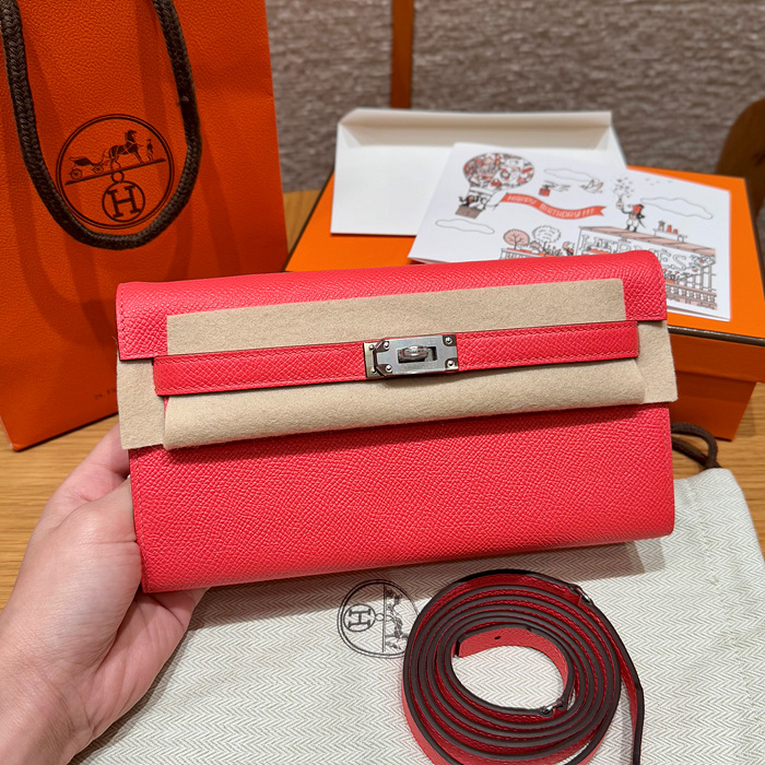 에르메스 켈리 투 고 미니백 앱송 (컬러 오렌지 필드 은장)