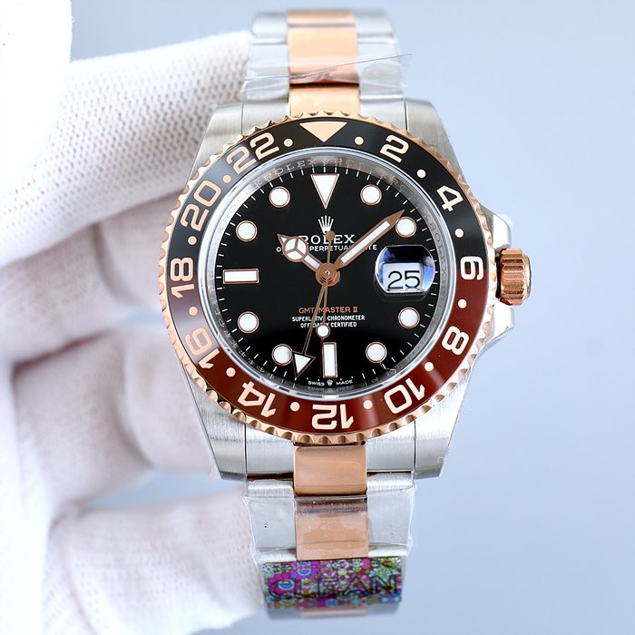 로렉스 GMT 마스터2 루트비어 콤비, 블랙판 콤비 40mm