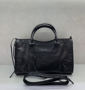 발렌시아가 르 시티 미디움 백 블랙 (올블랙)