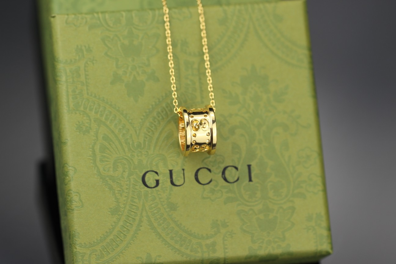 구찌 링 목걸이 (컬러 옐로우골드)
