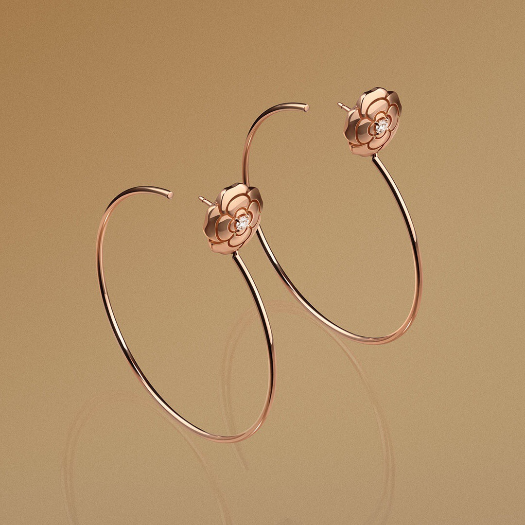 샤넬 까멜리아 링 귀걸이