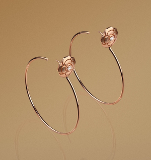 샤넬 까멜리아 링 귀걸이