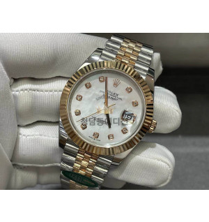 로렉스 데이트저스트 41 진주 자개 다이아 셋팅 1236333 (컬러 로즈골드)