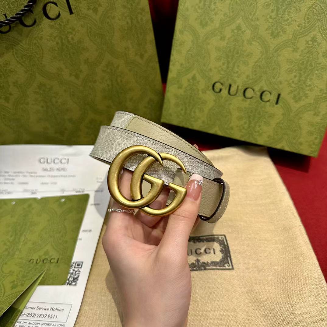 구찌 리버써블 GG 마몽 벨트