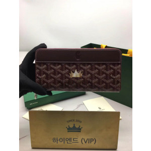 고야드 마티뇽 지퍼 어라운드 장지갑 (컬러 퍼플버건디)