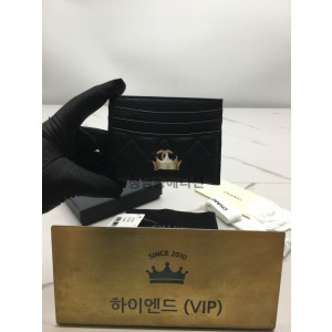 샤넬 25S 캐비어 카드홀더 AP4472 (컬러 블랙 은장)