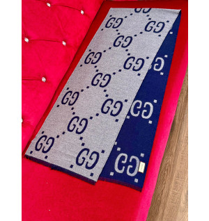 구찌 울 실크 자카드 머플러