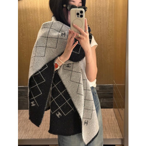 샤넬 CC 퀼팅 울 머플러