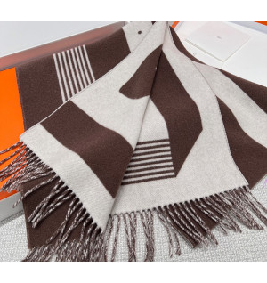 에르메스 H 카사크 A 부클 캐시미어 머플러